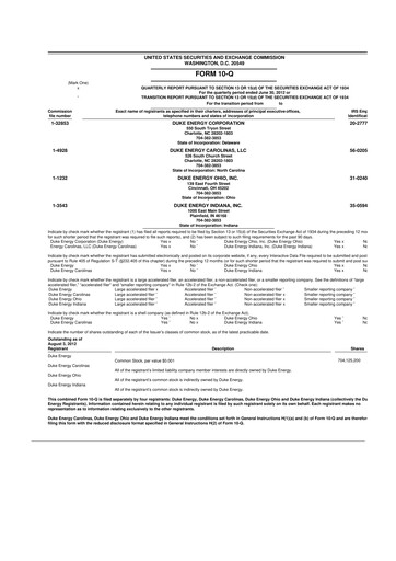 Thumbnail Duke Energy 10-Q Quarterly Report FY2012 