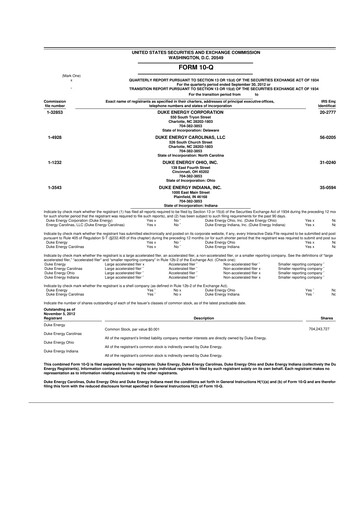 Thumbnail Duke Energy 10-Q Quarterly Report FY2012 