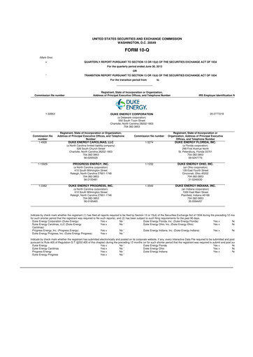 Thumbnail Duke Energy 10-Q Quarterly Report FY2013 