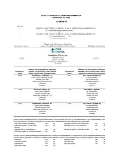 Thumbnail Duke Energy 10-Q Quarterly Report FY2013 