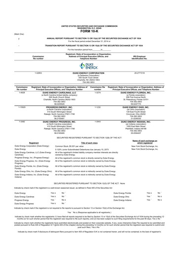 Thumbnail Duke Energy 10-K Annual Report 2014