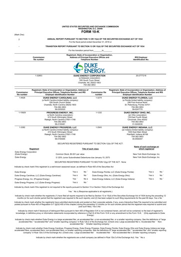 Thumbnail Duke Energy 10-K Annual Report 2016