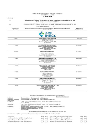 Thumbnail Duke Energy 10-K Annual Report 2019
