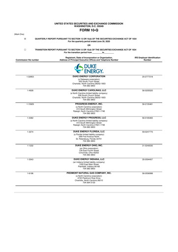 Thumbnail Duke Energy 10-Q Quarterly Report FY2020 