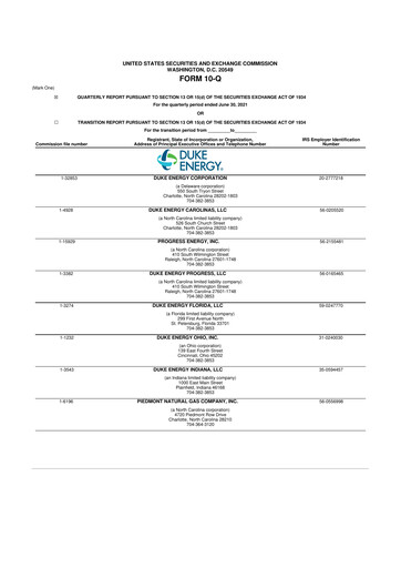 Thumbnail Duke Energy 10-Q Quarterly Report FY2021 