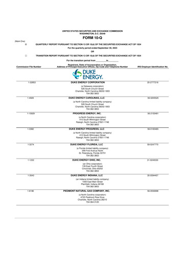Thumbnail Duke Energy 10-Q Quarterly Report FY2023 