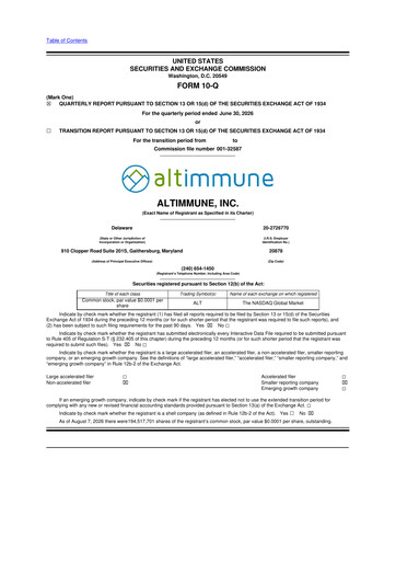 Thumbnail Altimmune 10-Q Quarterly Report FY2026 