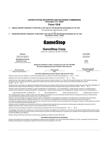 Thumbnail GameStop
 10-K Annual Report 2023