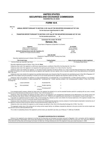 Thumbnail Xencor 10-K Annual Report 2025