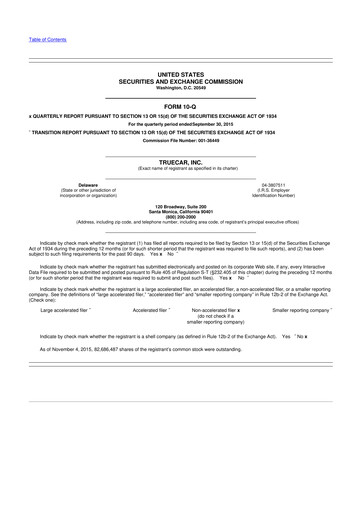 Thumbnail TrueCar 10-Q Quarterly Report FY 