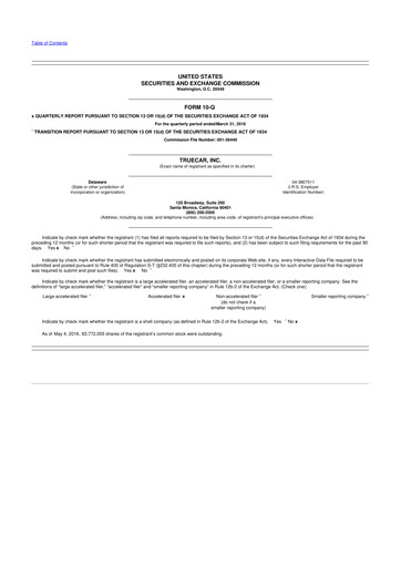 Thumbnail TrueCar 10-Q Quarterly Report FY 