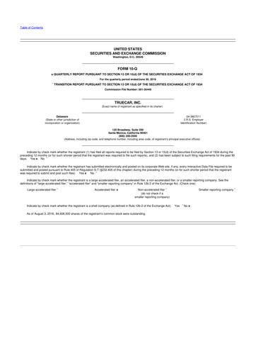 Thumbnail TrueCar 10-Q Quarterly Report FY 