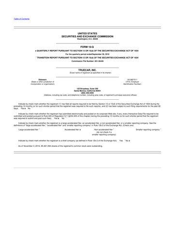 Thumbnail TrueCar 10-Q Quarterly Report FY 