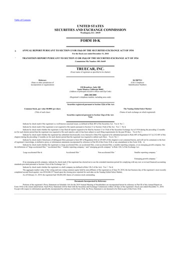 Thumbnail TrueCar 10-K Annual Report 2018