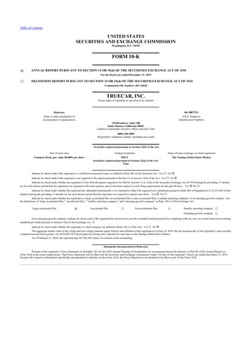 Thumbnail TrueCar 10-K Annual Report 2019