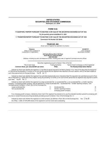 Thumbnail TrueCar 10-Q Quarterly Report FY 