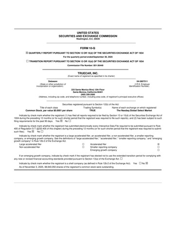 Thumbnail TrueCar 10-Q Quarterly Report FY 