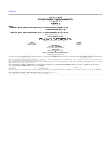 Thumbnail Palo Alto Networks
 10-Q Quarterly Report FY2023 