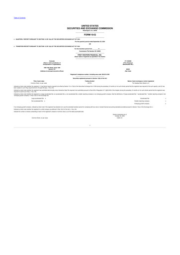 Thumbnail First Western Financial 10-Q Quarterly Report FY2024 