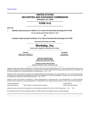 Thumbnail Workday 10-Q Quarterly Report FY2016 