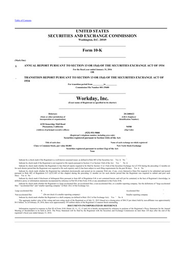 Thumbnail Workday 10-K Annual Report 2016