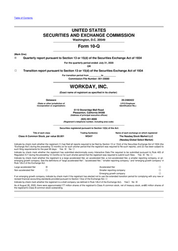 Thumbnail Workday 10-Q Quarterly Report FY2021 