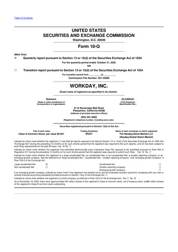 Thumbnail Workday 10-Q Quarterly Report FY2021 