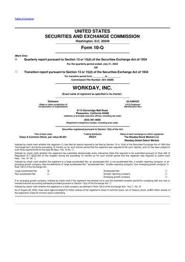 Thumbnail Workday 10-Q Quarterly Report FY2025 