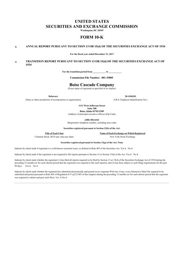 Thumbnail Boise Cascade
 10-K Annual Report 2017