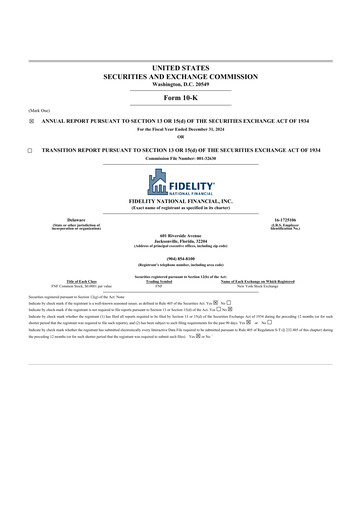 Thumbnail Fidelity National Financial
 10-K Annual Report 2024