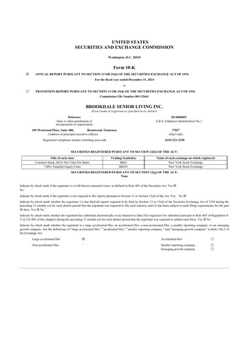 Thumbnail Brookdale Senior Living
 10-K Annual Report 2024