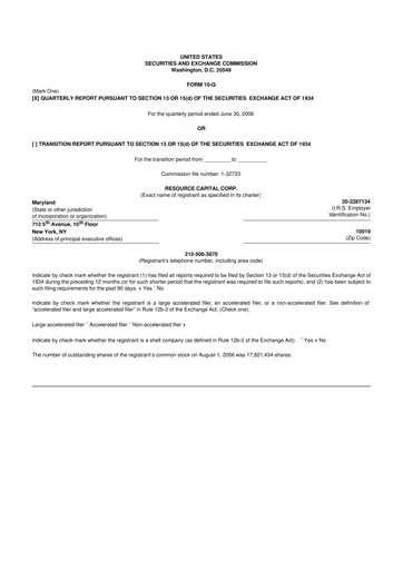 Vorschaubild ACRES Commercial Realty 10-Q Quartalsbericht  