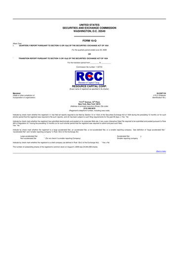 Vorschaubild ACRES Commercial Realty 10-Q Quartalsbericht  