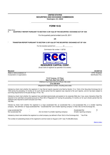 Vorschaubild ACRES Commercial Realty 10-Q Quartalsbericht 2011 
