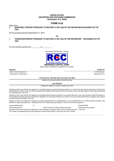 Vorschaubild ACRES Commercial Realty 10-Q Quartalsbericht 2014 