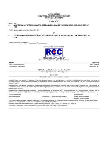 Vorschaubild ACRES Commercial Realty 10-Q Quartalsbericht 2017 