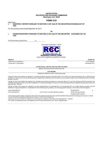 Vorschaubild ACRES Commercial Realty 10-Q Quartalsbericht 2017 