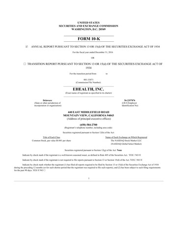 Thumbnail eHealth 10-K Annual Report 2016