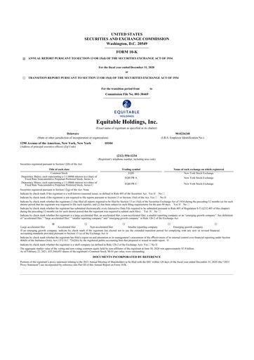 Thumbnail Equitable Holdings
 10-K Annual Report 2020