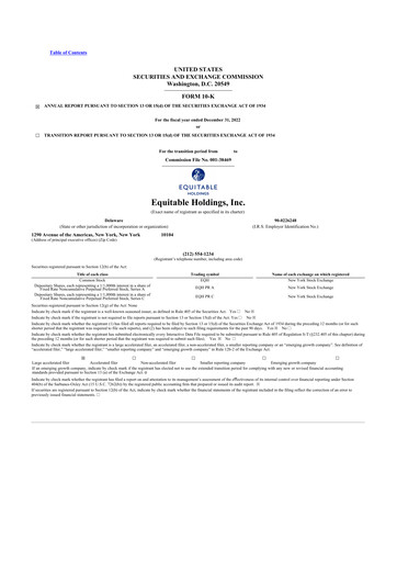 Thumbnail Equitable Holdings
 10-K Annual Report 