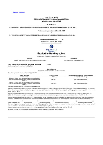 Thumbnail Equitable Holdings
 10-Q Quarterly Report FY2024 