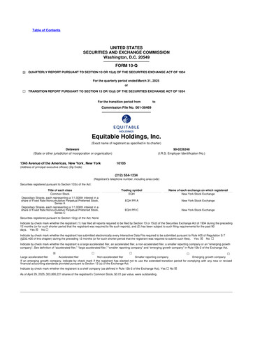 Thumbnail Equitable Holdings
 10-Q Quarterly Report FY2025 