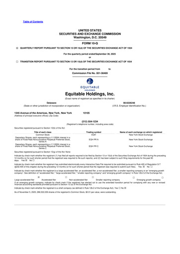 Thumbnail Equitable Holdings
 10-Q Quarterly Report FY2025 