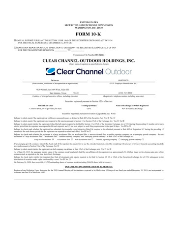 Thumbnail Clear Channel Outdoor
 10-K Annual Report 2019