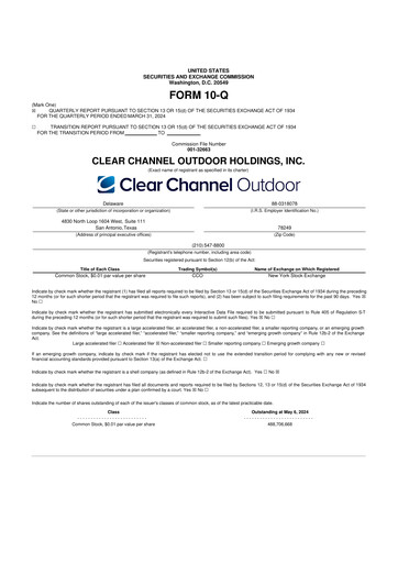 Thumbnail Clear Channel Outdoor
 10-Q Quarterly Report FY2024 