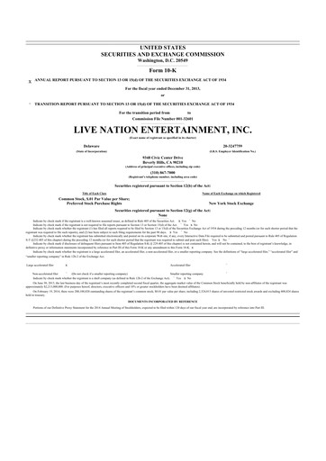 Thumbnail Live Nation
 10-K Annual Report 2013