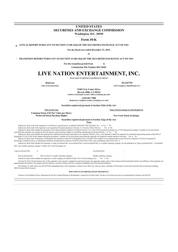 Thumbnail Live Nation
 10-K Annual Report 2015