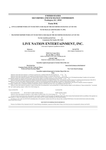 Thumbnail Live Nation
 10-K Annual Report 2016