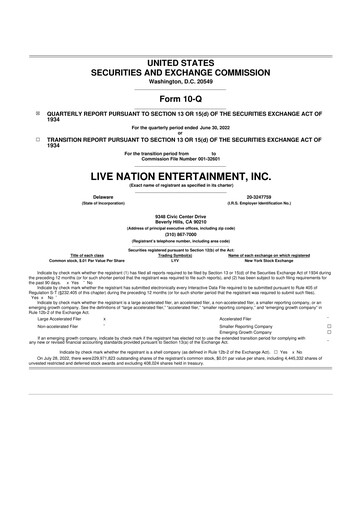 Thumbnail Live Nation
 10-Q Quarterly Report FY2022 