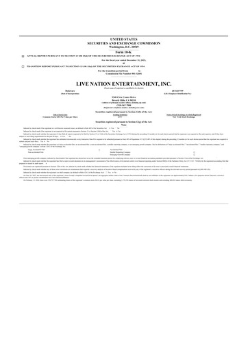 Thumbnail Live Nation
 10-K Annual Report 2023